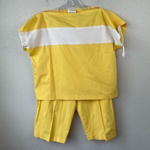 Vintage MLM Yellow Shirt and Matching Shorts Size L EUC